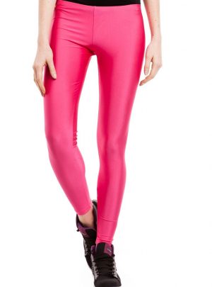 Calza De Lycra Brillosa Color Fucsia