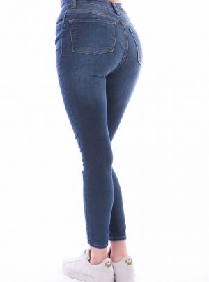 Jean chupin azul Tiro extra Alto ombligo. Inquieta CH614