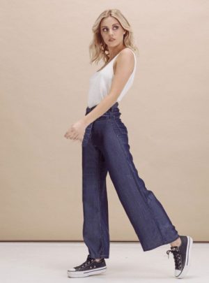 Pantalon Palazzo Micro Jean Super Liviano. Inquieta