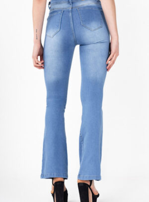 Jean Oxford azul localizado Tiro Alto Inquieta
