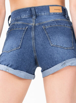 Short de jean azul mom rigido Inquieta. SH51